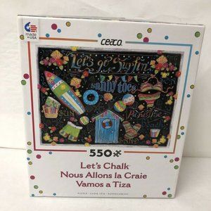 Ceaco Jigsaw Puzzle Lets Chalk 550 Pieces 24"‎ X 18